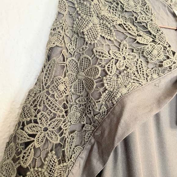 Matilda Jane Olive Lace Trim Vest Boho Cottagecore Tunic NWT Large - Picture 5 of 10